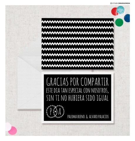 Detalles de agradecimiento después de tu boda Ideas gracias tarjeta