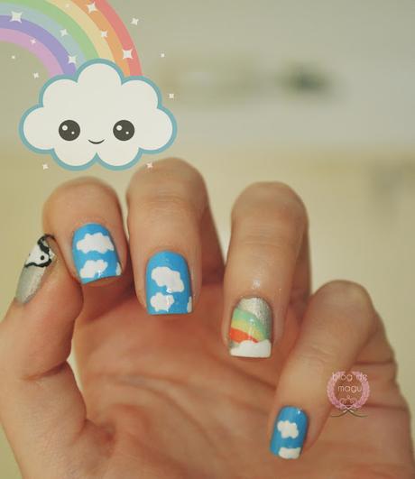 ♔ Manimonday - Uñas de cielo/ Nail Art ❀