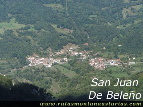 Ruta circular de Taranes al Tiatordos: Vista de San Juan De Beleño