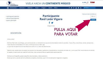 Raúl León (Raulophis), biólogo nacido en Almadén se presenta a un certamen para poder mostrarnos Sudamérica salvaje