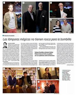 Crónica de Álvaro Colomer para Tendencias de El Mundo de la velada con Antonio Muñoz Molina