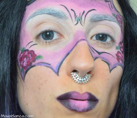 Maquillaje Halloween/Carnaval - Máscara Fácil con Productos Low Cost: Concurso de Maquillalia #maquihalloween