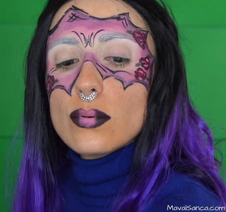 Maquillaje Halloween/Carnaval - Máscara Fácil con Productos Low Cost: Concurso de Maquillalia #maquihalloween