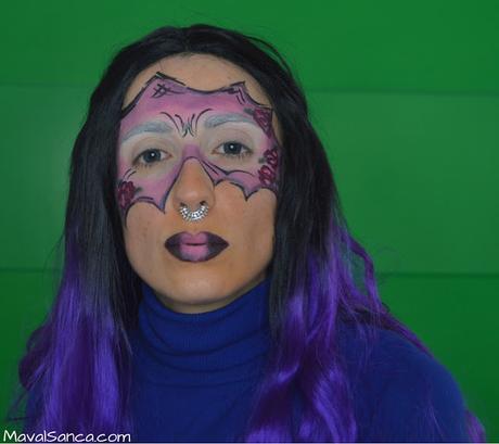 Maquillaje Halloween/Carnaval - Máscara Fácil con Productos Low Cost: Concurso de Maquillalia #maquihalloween