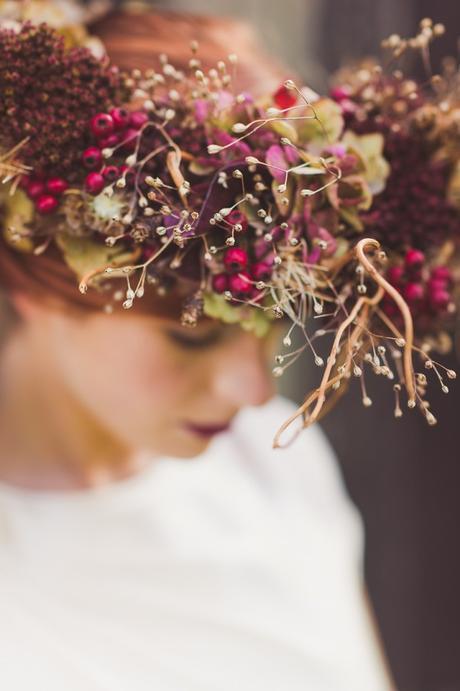 autumn bride crown