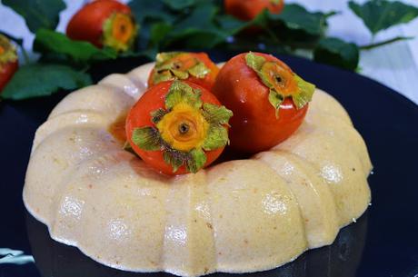 Bavaroise de caqui. Participo en el Reto de Octubre de Cocineros del Mundo