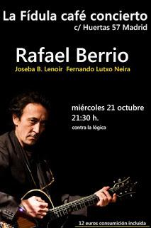 Rafael Berrio actúa mañana en Madrid.