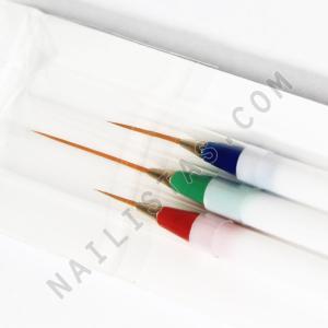 3 pinceles de pelo largo para decoración de uñas -821