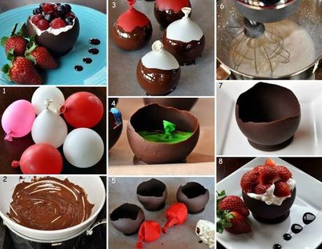 Receta.Cuencos de Chocolate.
