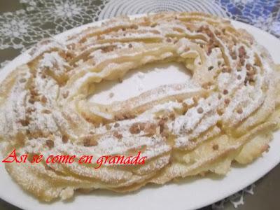 Tarta Paris-Brest sin gluten