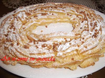 Tarta Paris-Brest sin gluten