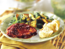 Pollo picante con arandano