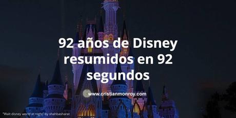 92 años de Disney resumidos en 92 segundos