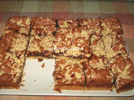 Brownies de chocolate con avena