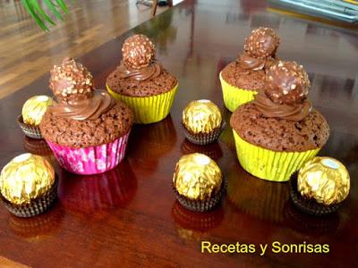 CUPCAKES -  BROWNIE CON BOMBON FERRERO ROCHER