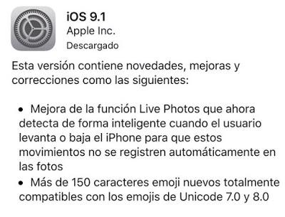 iOS 9.1 ya disponible, la primera gran actualización de iOS 9 ya está aquí