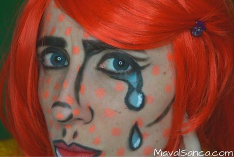 Maquillaje Halloween/Carnaval - Personaje de Comic Fácil con Productos Low Cost: Concurso de Maquillalia #maquihalloween