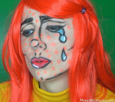 Maquillaje Halloween/Carnaval - Personaje de Comic Fácil con Productos Low Cost: Concurso de Maquillalia #maquihalloween