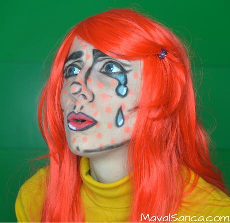 Maquillaje Halloween/Carnaval - Personaje de Comic Fácil con Productos Low Cost: Concurso de Maquillalia #maquihalloween