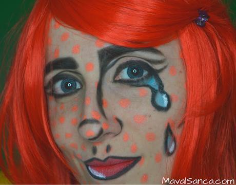 Maquillaje Halloween/Carnaval - Personaje de Comic Fácil con Productos Low Cost: Concurso de Maquillalia #maquihalloween