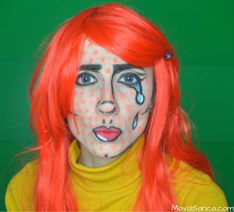 Maquillaje Halloween/Carnaval - Personaje de Comic Fácil con Productos Low Cost: Concurso de Maquillalia #maquihalloween
