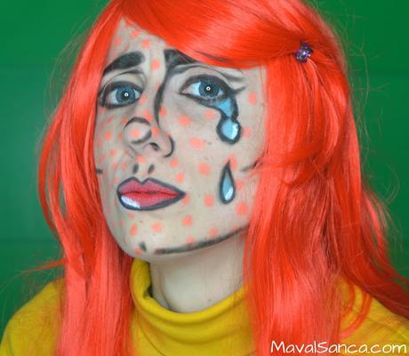 Maquillaje Halloween/Carnaval - Personaje de Comic Fácil con Productos Low Cost: Concurso de Maquillalia #maquihalloween