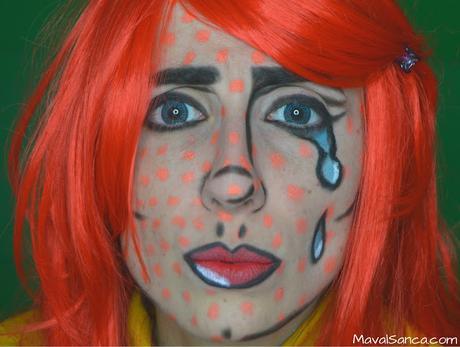 Maquillaje Halloween/Carnaval - Personaje de Comic Fácil con Productos Low Cost: Concurso de Maquillalia #maquihalloween