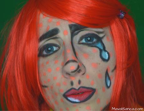 Maquillaje Halloween/Carnaval - Personaje de Comic Fácil con Productos Low Cost: Concurso de Maquillalia #maquihalloween