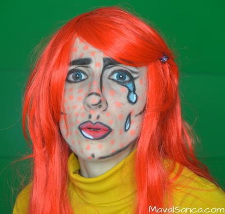 Maquillaje Halloween/Carnaval - Personaje de Comic Fácil con Productos Low Cost: Concurso de Maquillalia #maquihalloween