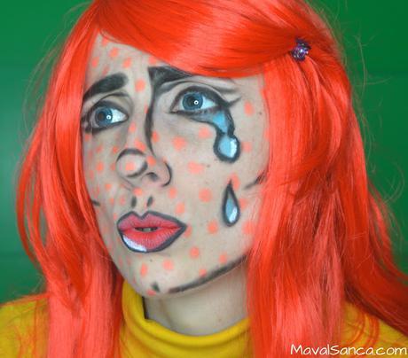 Maquillaje Halloween/Carnaval - Personaje de Comic Fácil con Productos Low Cost: Concurso de Maquillalia #maquihalloween