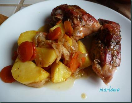 pierna de pavo asada,racion copia