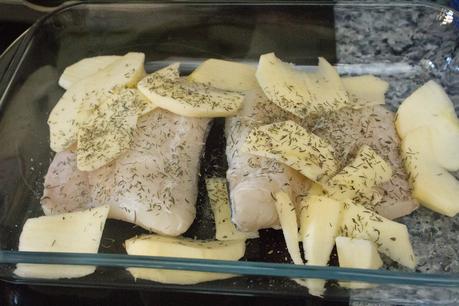Dorada con manzana al vino