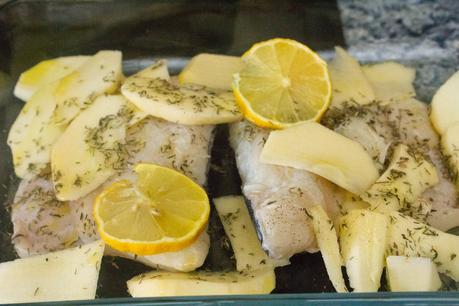 Dorada con manzana al vino