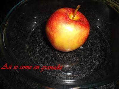 Manzanas asadas al microondas