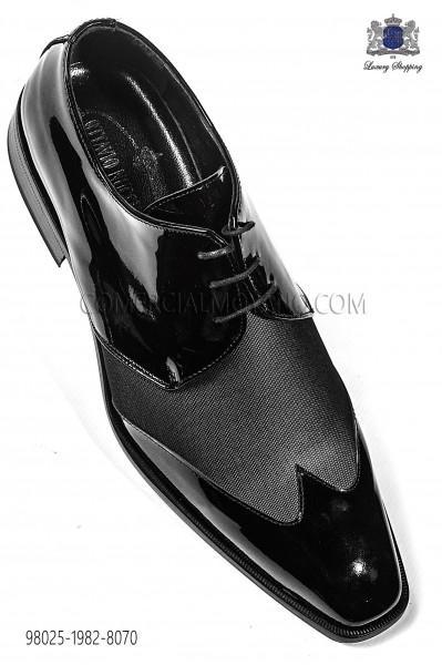 Zapatos gris de charol negro combinado 98025-1982-8070 Ottavio Nuccio Gala.