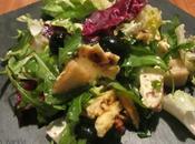 Ensalada queso feta peras