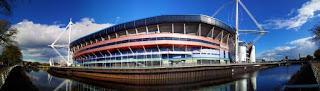Vista del magnífico Millenium Stadium de Cardiff
