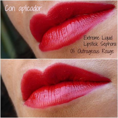 Extreme liquid lipstick de Sephora (labial líquido de larga duración que se seca en 5 segundos)