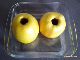 Manzanas rellenas a la crema