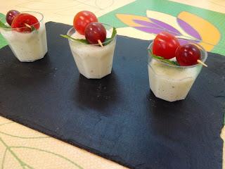 SOPA FRÍA DE MELÓN, MENTA Y VIRUTA DE JAMÓN