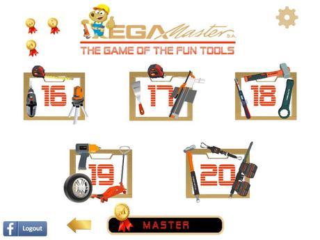 Pantalla del menú de EGA Master Tool Game