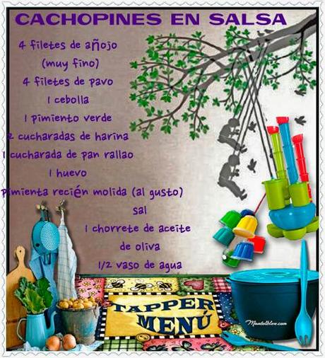 Cachopines en salsa tupper etiqueta