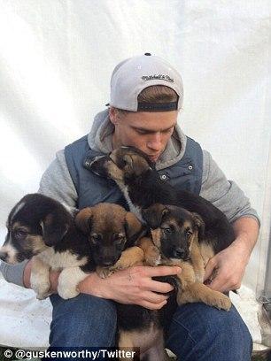 Gus Kenworfthy ayudó a rescatar perros callejeros en Rusia
