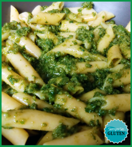 Macarrones con pesto vegano (Sin Gluten, Sin Lácteos, Sin Huevo, Vegano)