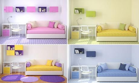 4 opciones para combinar colores en una habitación juvenil