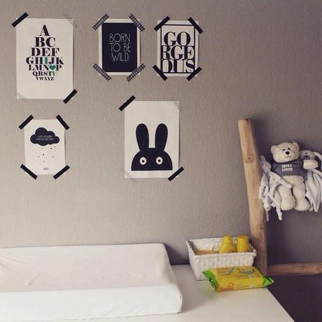 ideas to hang photos with washi tape