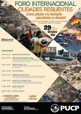 Foro internacional | Ciudades Resilientes ¿cómo preparar a la metrópolis para afrontar un desastres?