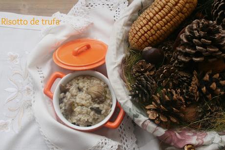 risotto de trufa, risotto de setas,risotto, aceite de trufa