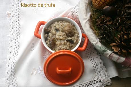 risotto de trufa, risotto de setas, risotto,aceite de trufa