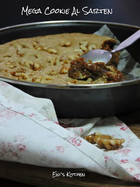 Cookie gigante al sarten con relleno de dulce de leche